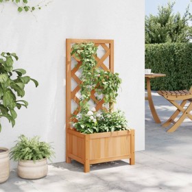 vidaXL Pflanzkübel mit Spalier Braun Massivholz Tanne