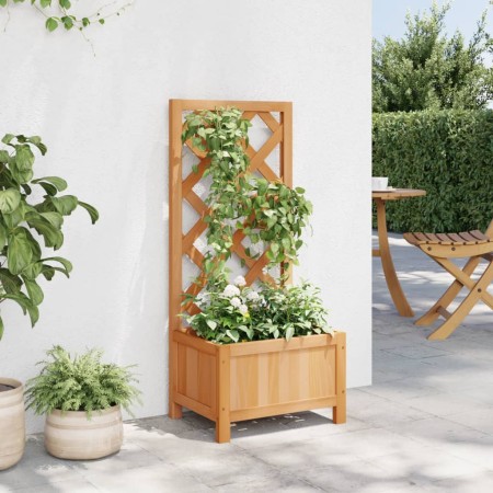 vidaXL Pflanzkübel mit Spalier Braun Massivholz Tanne