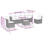 vidaXL 7-tlg. Garten-Sofagarnitur mit Kissen Schwarz Poly Rattan vidaXL 7-tlg. Garten-Sofagarnitur mit Kissen Schwarz Poly Rattan