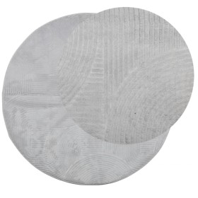 vidaXL Teppich IZA Kurzflor Skandinavischer Look Grau Ø 120 cm