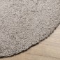 vidaXL Shaggy-Teppich PAMPLONA Hochflor Modern Beige Ø 240 cm vidaXL Shaggy-Teppich PAMPLONA Hochflor Modern Beige Ø 240 cm