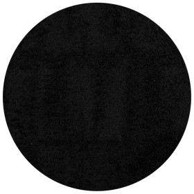 vidaXL Shaggy-Teppich PAMPLONA Hochflor Modern Schwarz Ø 200 cm