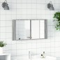 vidaXL LED-Spiegelschrank Grau Sonoma 90x12x45 cm Acryl vidaXL LED-Spiegelschrank Grau Sonoma 90x12x45 cm Acryl