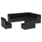 vidaXL 12-tlg. Garten-Sofagarnitur mit Kissen Schwarz Poly Rattan vidaXL 12-tlg. Garten-Sofagarnitur mit Kissen Schwarz Poly Rattan