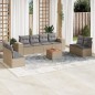 vidaXL 9-tlg. Garten-Sofagarnitur mit Kissen Beige Poly Rattan vidaXL 9-tlg. Garten-Sofagarnitur mit Kissen Beige Poly Rattan