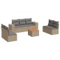 vidaXL 8-tlg. Garten-Sofagarnitur mit Kissen Beige Poly Rattan vidaXL 8-tlg. Garten-Sofagarnitur mit Kissen Beige Poly Rattan