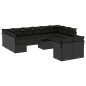 vidaXL 13-tlg. Garten-Sofagarnitur mit Kissen Schwarz Poly Rattan vidaXL 13-tlg. Garten-Sofagarnitur mit Kissen Schwarz Poly Rattan