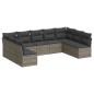 vidaXL 9-tlg. Garten-Sofagarnitur mit Kissen Grau Poly Rattan vidaXL 9-tlg. Garten-Sofagarnitur mit Kissen Grau Poly Rattan