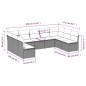 vidaXL 9-tlg. Garten-Sofagarnitur mit Kissen Grau Poly Rattan vidaXL 9-tlg. Garten-Sofagarnitur mit Kissen Grau Poly Rattan