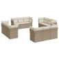 vidaXL 12-tlg. Garten-Sofagarnitur mit Kissen Beige Poly Rattan vidaXL 12-tlg. Garten-Sofagarnitur mit Kissen Beige Poly Rattan