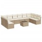 vidaXL 11-tlg. Garten-Sofagarnitur mit Kissen Beige Poly Rattan vidaXL 11-tlg. Garten-Sofagarnitur mit Kissen Beige Poly Rattan