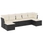 vidaXL 7-tlg. Garten-Sofagarnitur mit Kissen Schwarz Poly Rattan vidaXL 7-tlg. Garten-Sofagarnitur mit Kissen Schwarz Poly Rattan