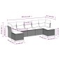 vidaXL 7-tlg. Garten-Sofagarnitur mit Kissen Schwarz Poly Rattan vidaXL 7-tlg. Garten-Sofagarnitur mit Kissen Schwarz Poly Rattan
