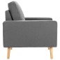 vidaXL 2-tlg. Sofagarnitur Stoff Hellgrau vidaXL 2-tlg. Sofagarnitur Stoff Hellgrau