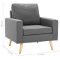 vidaXL 2-tlg. Sofagarnitur Stoff Hellgrau vidaXL 2-tlg. Sofagarnitur Stoff Hellgrau
