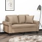 vidaXL 2-Sitzer-Sofa mit Zierkissen Cappuccino-Braun 120 cm Kunstleder vidaXL 2-Sitzer-Sofa mit Zierkissen Cappuccino-Braun 120 cm Kunstleder