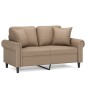 vidaXL 2-Sitzer-Sofa mit Zierkissen Cappuccino-Braun 120 cm Kunstleder vidaXL 2-Sitzer-Sofa mit Zierkissen Cappuccino-Braun 120 cm Kunstleder