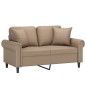 vidaXL 2-Sitzer-Sofa mit Zierkissen Cappuccino-Braun 120 cm Kunstleder vidaXL 2-Sitzer-Sofa mit Zierkissen Cappuccino-Braun 120 cm Kunstleder