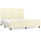 vidaXL Bettgestell mit Kopfteil Creme 160x200 cm Kunstleder vidaXL Bettgestell mit Kopfteil Creme 160x200 cm Kunstleder