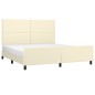 vidaXL Bettgestell mit Kopfteil Creme 160x200 cm Kunstleder vidaXL Bettgestell mit Kopfteil Creme 160x200 cm Kunstleder
