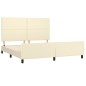 vidaXL Bettgestell mit Kopfteil Creme 160x200 cm Kunstleder vidaXL Bettgestell mit Kopfteil Creme 160x200 cm Kunstleder