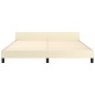 vidaXL Bettgestell mit Kopfteil Creme 160x200 cm Kunstleder vidaXL Bettgestell mit Kopfteil Creme 160x200 cm Kunstleder