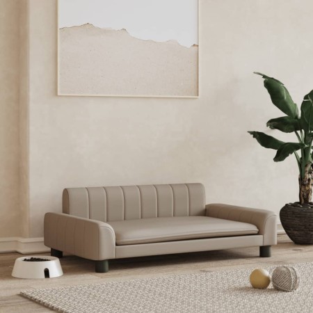 vidaXL Hundebett Cappuccino-Braun 90x53x30 cm Kunstleder