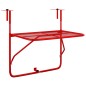 vidaXL Balkontisch Rot 60x40 cm Stahl vidaXL Balkontisch Rot 60x40 cm Stahl