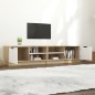 vidaXL TV-Schränke 2 Stk. Weiß/Sonoma-Eiche 80x35x36,5cm Holzwerkstoff vidaXL TV-Schränke 2 Stk. Weiß/Sonoma-Eiche 80x35x36,5cm Holzwerkstoff