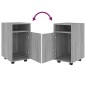vidaXL Beistellschrank mit Rollen Grau Sonoma 33x38x60cm Holzwerkstoff vidaXL Beistellschrank mit Rollen Grau Sonoma 33x38x60cm Holzwerkstoff