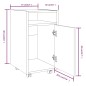 vidaXL Beistellschrank mit Rollen Grau Sonoma 33x38x60cm Holzwerkstoff vidaXL Beistellschrank mit Rollen Grau Sonoma 33x38x60cm Holzwerkstoff