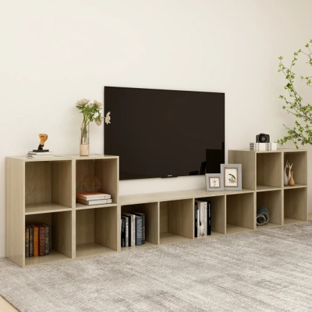 vidaXL 5-tlg. TV-Schrank-Set Sonoma-Eiche Holzwerkstoff
