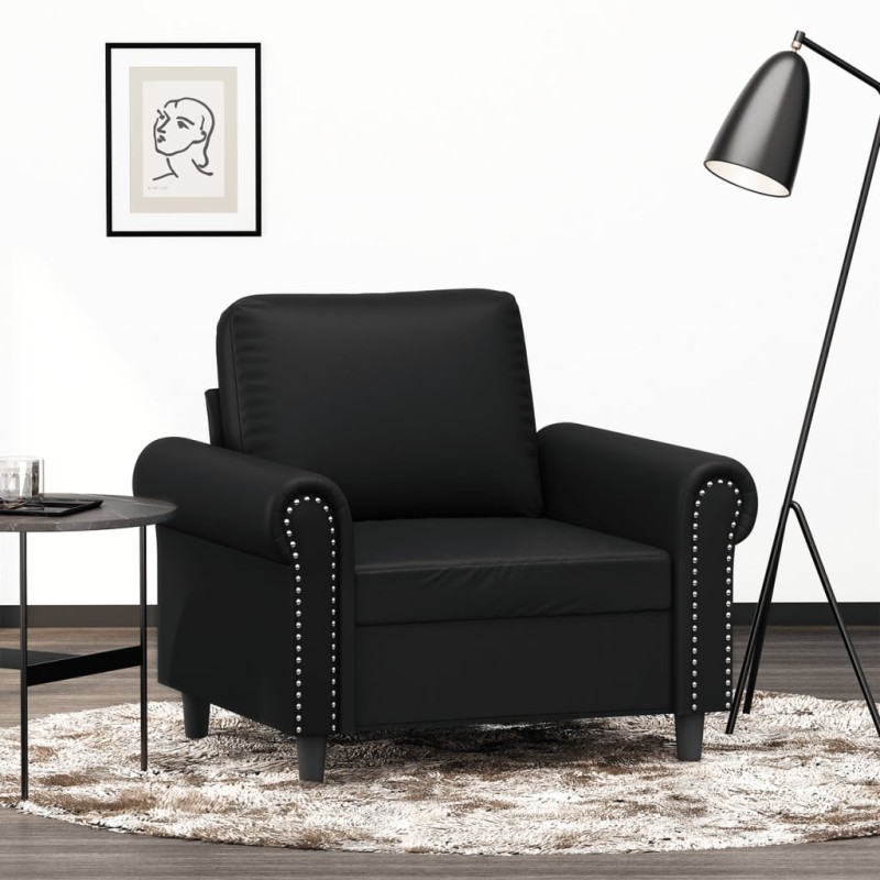 vidaXL Sessel Schwarz 60 cm Kunstleder vidaXL Sessel Schwarz 60 cm Kunstleder