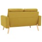vidaXL 2-tlg. Sofagarnitur Stoff Gelb vidaXL 2-tlg. Sofagarnitur Stoff Gelb