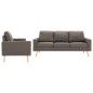 vidaXL 2-tlg. Sofagarnitur Stoff Taupe vidaXL 2-tlg. Sofagarnitur Stoff Taupe