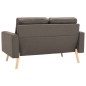 vidaXL 2-tlg. Sofagarnitur Stoff Taupe vidaXL 2-tlg. Sofagarnitur Stoff Taupe