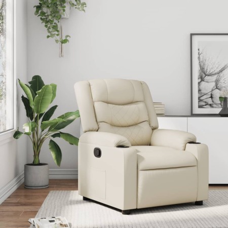 vidaXL Relaxsessel Creme Kunstleder