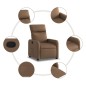 vidaXL Relaxsessel Braun Stoff vidaXL Relaxsessel Braun Stoff
