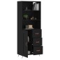 Highboard Schwarz 69,5x34x180 cm Holzwerkstoff Highboard Schwarz 69,5x34x180 cm Holzwerkstoff