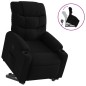 vidaXL Relaxsessel mit Aufstehhilfe Schwarz Stoff vidaXL Relaxsessel mit Aufstehhilfe Schwarz Stoff