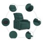 vidaXL Relaxsessel mit Aufstehhilfe Dunkelgrün Stoff vidaXL Relaxsessel mit Aufstehhilfe Dunkelgrün Stoff