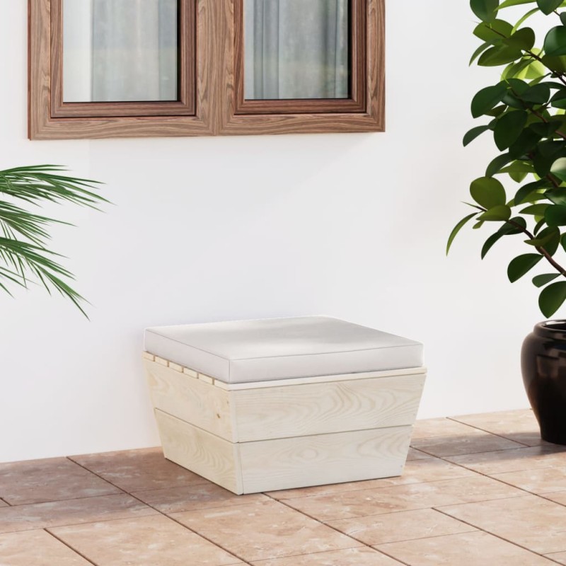 vidaXL Garten-Paletten-Hocker mit Kissen Imprägniertes Fichtenholz vidaXL Garten-Paletten-Hocker mit Kissen Imprägniertes Fichtenholz