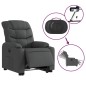 vidaXL Relaxsessel mit Aufstehhilfe Elektrisch Dunkelgrau Stoff vidaXL Relaxsessel mit Aufstehhilfe Elektrisch Dunkelgrau Stoff