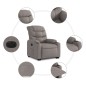 vidaXL Relaxsessel mit Aufstehhilfe Elektrisch Taupe Stoff vidaXL Relaxsessel mit Aufstehhilfe Elektrisch Taupe Stoff
