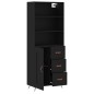 Highboard Schwarz 69,5x34x180 cm Holzwerkstoff Highboard Schwarz 69,5x34x180 cm Holzwerkstoff