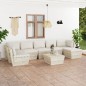 8-tlg. Garten-Sofagarnitur aus Paletten mit Kissen Fichtenholz 8-tlg. Garten-Sofagarnitur aus Paletten mit Kissen Fichtenholz
