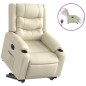 vidaXL Relaxsessel mit Aufstehhilfe Elektrisch Creme Kunstleder vidaXL Relaxsessel mit Aufstehhilfe Elektrisch Creme Kunstleder