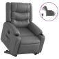 vidaXL Relaxsessel mit Aufstehhilfe Elektrisch Grau Kunstleder vidaXL Relaxsessel mit Aufstehhilfe Elektrisch Grau Kunstleder