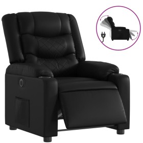 vidaXL Relaxsessel Elektrisch Schwarz Kunstleder