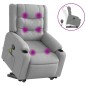 vidaXL Massagesessel mit Aufstehhilfe Hellgrau Stoff vidaXL Massagesessel mit Aufstehhilfe Hellgrau Stoff